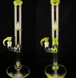 Vintage Straight Import Colored Glass Bong Water Pipe with percolators Original glass factory made can put customer logo by DHL UPS CNE