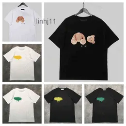 メンズTシャツ新しいファッションブランドPAパームズ/エンジェルテディベア半袖コットン特大サイズのゆるいTシャツと女性用Mavgmavg