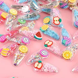 Party Favor 20Pcs Cute Fruit Child Glitter Hairpin Kids Birthday Gifts Girl Guest Favors Pinata Fill Christmas Halloween Goodie Bag