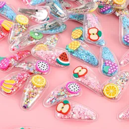 Festa Favor 20 Pcs Fruta Bonito Criança Glitter Hairpin Crianças Presentes de Aniversário Menina Favores Pinata Preencha Natal Halloween Goodie Bag