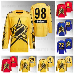 98 Connor Bedard 2024 Camisa All-Star David Pastrnak Sergei Bobrovsky Igor Shesterkin Sidney Crosby Auston Matthews Hughes Nathan MacKinnon Jack Eichel Cale Makar