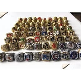 All 1903 - 2023 World Series Baseball Team Champions Championship Ring Set Souvenir Men Fan Gift Can Random Wholesale Drop Delivery Dhmyn