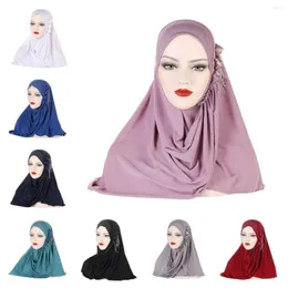 Ubranie etniczne Kobiety Malezja Musza głowy muzułmańskie kwiatowe hidżab szalę Instant Amira Cap