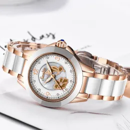 Sunkta Crystal Watch Women Waterproof Rose Gold Steel Strap Ladies handledsklockor Top Brand Armband Clock Relogio Feminin2374