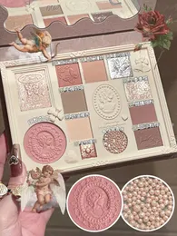 Colorrose Relief Eyeshadow Plate Multifunction Highlight Blush Makeup Palette Makeup Brown Milk Tea Niche Female 240119