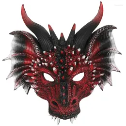 Fontes de festa Halloween Dragon Mask Engraçado Dinossauro Carniva Mulheres Traje para Masquerad Dress Up