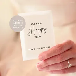 Lembrancinhas 25 unidades de tecidos personalizados para o dia do casamento |Para suas lágrimas de felicidade