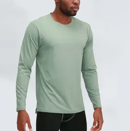 Lululemen Herren-Outfit, Kapuzenpullover, T-Shirts, Yoga-Kapuzenpullover, T-Shirt, Sport, Heben der Hüften, Tragen, elastische Fitness-Strumpfhosen der Eleganz, sehr hübsche Designermode