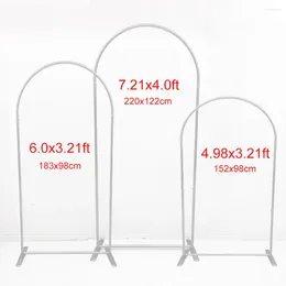 Party Decoration 2/3pcs Silver Backdrop Stand Stable Easy Assemble Aluminium Alloy Metal Gold Arch för bröllop födelsedag Deco