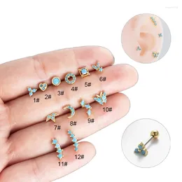 Studörhängen 1 stycke 20g rostfritt stål örhänge för kvinnor 2024 Trend mode smycken 0,8 mm piercing flickor litet öron nagel