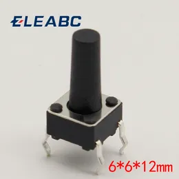 Controle Home Inteligente 50 pçs / lote 6x6x12MM 4PIN G95 Tátil Tact Botão Micro Interruptor Direto Auto-Reset DIP Top Cobre Rússia