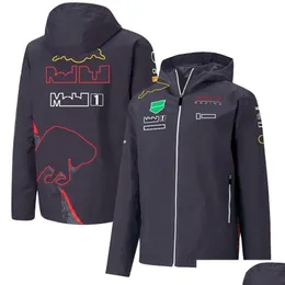 Abbigliamento da motociclista Nuova giacca F1 Felpa con cappuccio con zip Forma 1 Tuta da gara Appassionati di auto Felpa oversize Logo della squadra Giacche da uomo Serie T Drop Dhi2I