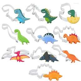 Baking Tools Stainless Steel Dinosaur Cookie Cutter Mould Biscuit Cute Cartoon Dino Molds Kids Birthday Cake Decoration