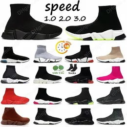 With Box Speed 1.0 2.0 3.0 Дизайнерские носки для мужчин и женщин Кроссовки с граффити Носки на платформе Повседневная обувь Speeds Trainer Runner 36-47