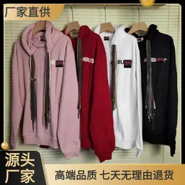 Herren Hoodies Sweatshirts Ins Hype Five Richtige Version Amb Letter Foaming Printing Xiao Zhans Gleiche Herren und Damen Dirty Braided Hoodie JFFR