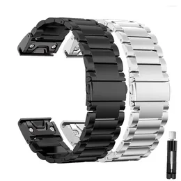 Cinturini per orologi cinturino in acciaio inossidabile per Garmin Fenix 7 Pro 7X 6 6X 5X Plus cinturino in metallo Tactix QuickFit 26mm 22mm cinturino