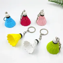 مفاتيح مفاتيح الإبداع Mini Tnaminton keychain لطيف ملون Shuttlecock Ring Ring Women Men Jewelery Jewelery Sports Bendant Game Wameir