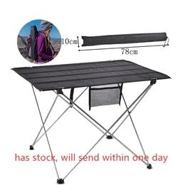 Portable Foldable Table Camping Outdoor Furniture Computer Bed Tables Picnic 6061 Aluminium Alloy Ultra Light Folding Desk 240125