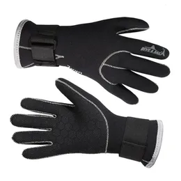 Divsil Winter Outdoor Swimming Gloves Water Rescue M tjocklek Neopren Håll varma Nonwatterproof Glove Black 1 Par 240131