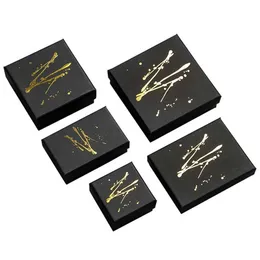 Jewelry Boxes Stam Cardboard Box Rec Square Feather Letter Printed For Ring Necklace Earring Bracelet Gift Packing Case Drop Delivery Dhgbp