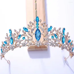 Haarspangen DIEZI Luxus Elegante Koreanische Strass Tiara Krone Für Hochzeit Party Königin Braut Braut Kristall Zubehör Schmuck