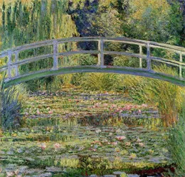 The Water Lily Pond, 1899 av Claude Monet Oil på Canvas Målning Reproduktion Handmålade landskapsmålningar Bild på väggen för badrum Impressionist