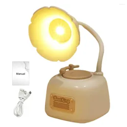 Luci notturne Luminosità regolabile Luce del volume Fonografo vintage Lampada di design con bagliore musicale morbido per la casa