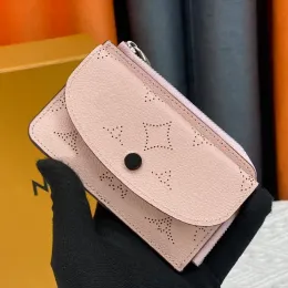 Moda kadınlar lüks tasarımcılar kart tutucular çanta cüzdan lazer iğne deliği gravür çantası orijinal deri bayanlar seyahat cüzdanları cüzdan cüzdan kutusu ile
