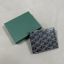 10A Klassische GY-Brief-Designer-Geldbörse aus Leder mit Druckmuster für Männer und Frauen, zusammenklappbare Geldbörse, kurze Geldklammer mit Box