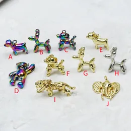 20 pezzi galvanica adorabile ciondolo animale ballon accessori ciondolo metallico colorato regalo gioielli 60340 240127