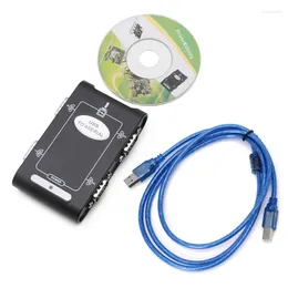Computerkabel 9-polig USB 2.0 bis 4 Ports RS232 Seriell DB9 COM Controller Anschlüsse Adapter Hub Großhandel