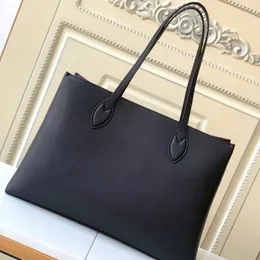 Totes Lockme Shopper Sacola de couro granulado Designer Bolsa de ombro genuíno Compras Preto Marrom Cinza Greige Dentro Plano Pocke320e