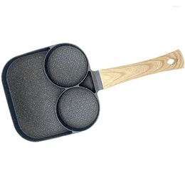 Pans Breakfast Pan 3-Section Fried Egg Non-stick Omelette Ham Pancake Maker