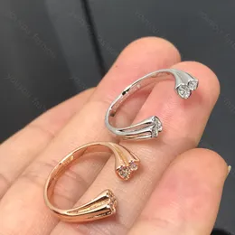 Anelli da donna romantici Diamanti di lusso Anello con zucca per uomo Gioielli di design Anello aperto di moda Donna Argento 925 Regali di nozze per feste Nuovo -3