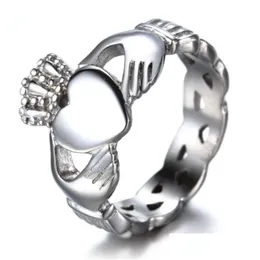 حلقات الفرقة الكلاسيكية على غرار أيرلندا الشمالية Claddagh HEART RING BEALTIF BEADIF LAIGNING GDEET Jewelry Drop Drova