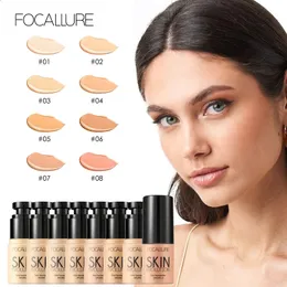 Focallure 8 cores rosto fundação maquiagem base líquida creme cobertura completa corretivo hidratante rosto compõem 240127