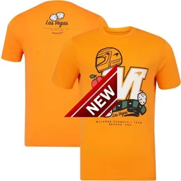 Novo terno mclaren racing team camiseta em torno do pescoço manga curta sweatwicking primavera/verão masculino casual wear