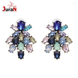 Серьги-гвоздики JURAN, модные кристаллы для женщин, шикарные ювелирные изделия, модные стразы, эффектный подарок другу Brincos