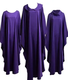 Traje do clero roupas sacerdote trajes de religião sagrada para a igreja católica roxo sólido casula vestimentas ministro do clero vestuário novo 1949963