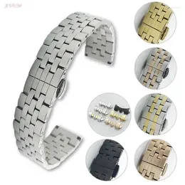 Watch Bands Stainless Steel Straps 12mm 14mm 16mm 18mm 19mm 20mm 21mm 22mm Curved End Band Universal Bracelet Wristband Accessories