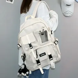 School Bags 2024 Korean Casual Women Backpack Black Nylon Bagpack Female Anti Theft Rucksack Lady Travel BackpacksBack Pack Mochila