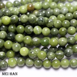 Loose Gemstones Meihan (3 Strands/set) Natural 8mm 10mm Green Jade Round Beads Jewelry Making Design Or Gift