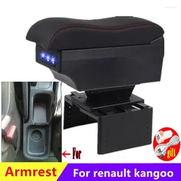 Renault Kangoo Armrest Box Car Central Storage Retrofit with USB 용 인테리어 액세서리