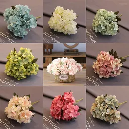 Dekorative Blumen, künstliche Hortensien aus Seide, hochwertige Retro-Fälschung für Hochzeit, Party, Heimdekoration, Diy