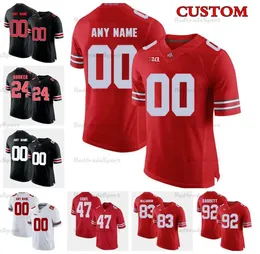 Benutzerdefinierte Ohio State Buckeyes College Football-Trikots 47 AJ Hawk 92 Haskell Garrett 83 Terry Mclaurin 32 JACK TATUM 63 Bennett 24 Malik Hoo H High igh