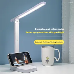 Table Lamps Lamp Eye Protection Touch Dimmable Book Reading Light USB Rechargable Desk For Student Dormitory Bedroom