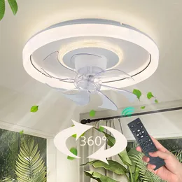 Ventilatore da soffitto a LED silenzioso 48 cm rotazione a 360 ° telecomando con grande volume d'aria adatto per cucina camera da letto sala da pranzo terrazza