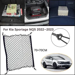 Car Organizer Trunk Network Mesh For Kia Sportage NQ5 5 5th 2024 Luggage Fixed Hooks Elastic Storage Cargo Net Organize Accessories