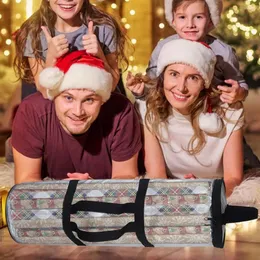 Aufbewahrungsbeutel Schrank Geschenkverpackung Organizer wasserdichtes PVC -Weihnachtspapierbeutel mit Griff Reißverschluss transparent Weihnachtsfest