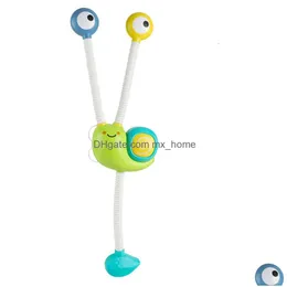 لعبة Bath Toys Water Game Snail Praying Faucet دش لعبة رش كهربائية للرضيع للأطفال حمام الأطفال 230203 إسقاط توصيل الأمومة DHPHW